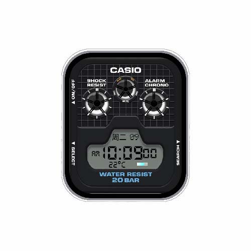 CASIO卡西欧数字运动黑色表盘