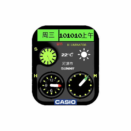 CASIO卡西欧数字表盘