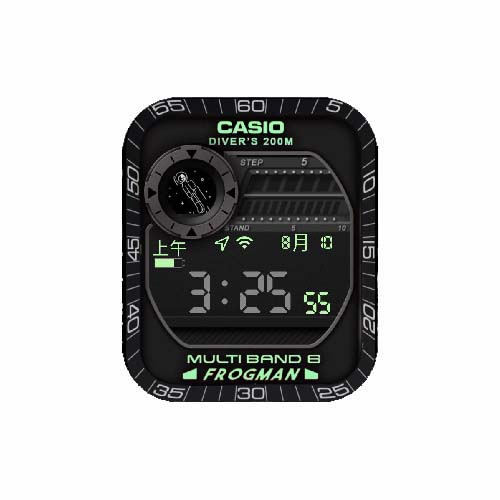 CASIO卡西欧数字黑色运动表盘