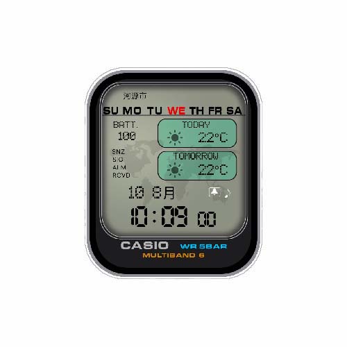 CASIO卡西欧数字运动表盘