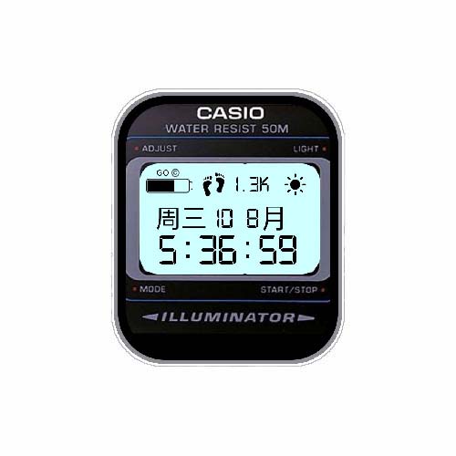 CASIO卡西欧数字运动表盘