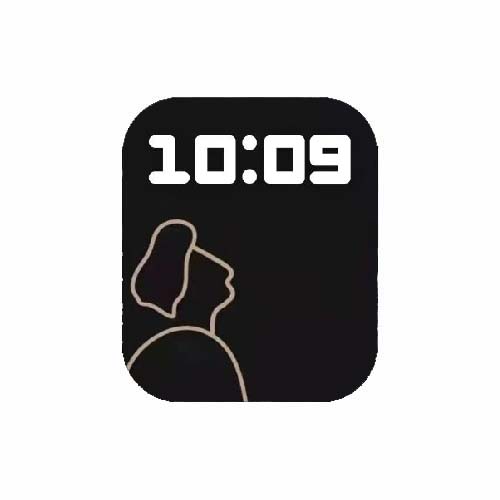 仰望天空数字人像表盘