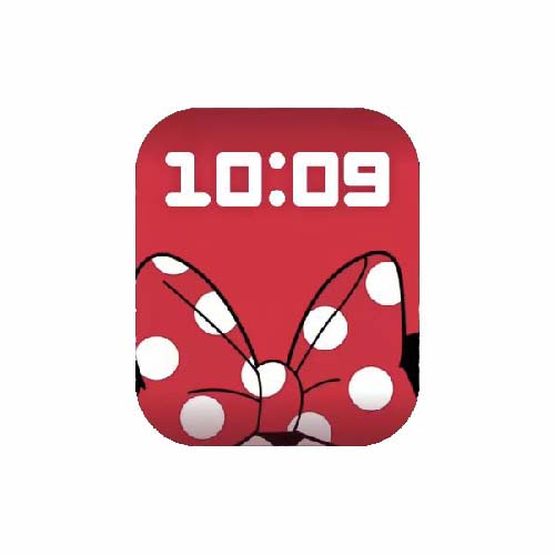 迪士尼米妮蝴蝶结数字人像表盘