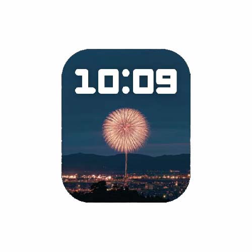 烟花数字人像表盘