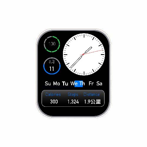 简约数字指针表盘