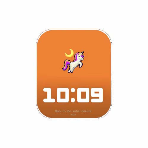 独角兽数字人像表盘