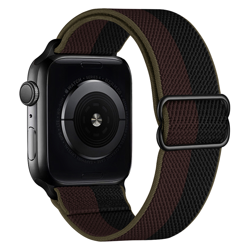 适用38/40/41mm苹果手表表带iwatch7表带6/5代applewatch单圈编织尼龙回环式男女SE运动彩虹硅胶配件（iwatch全系列通用）