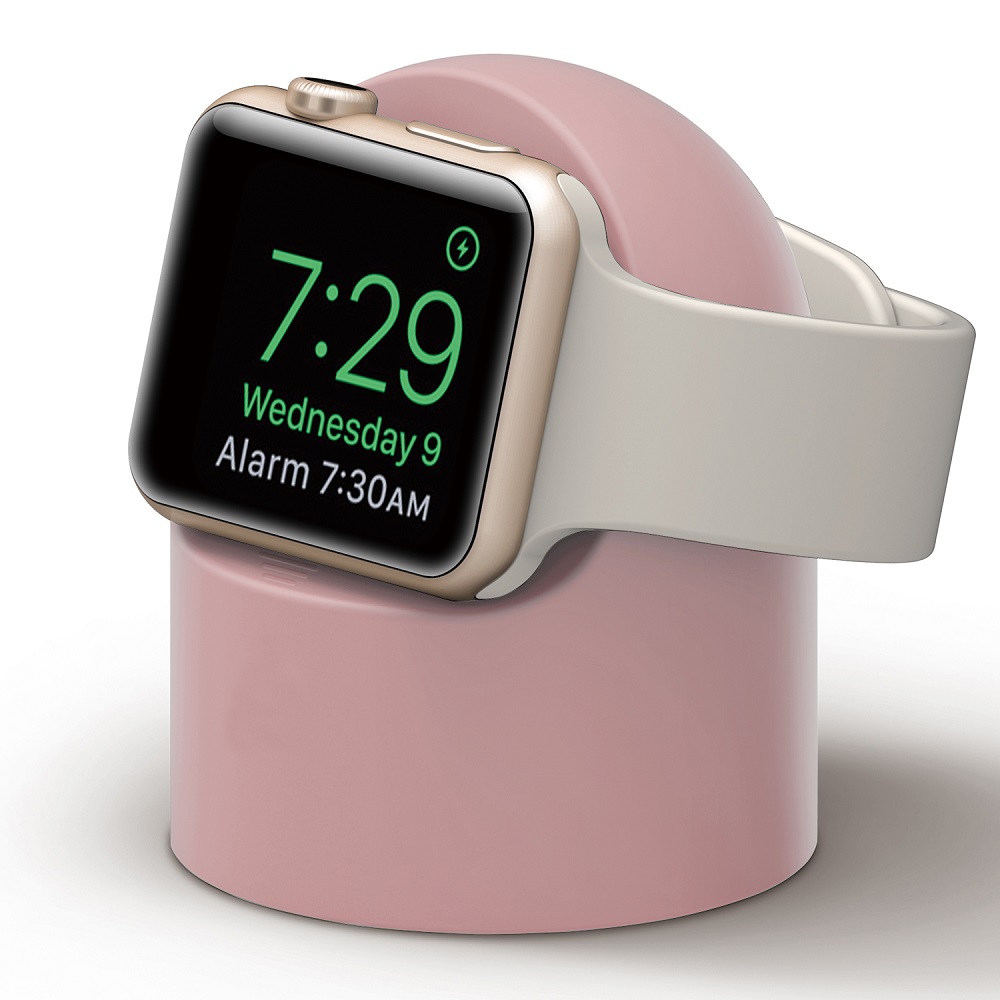 适用苹果手表充电器支架AppleWatch支架iwatch7代6/5/4/3/2/1/SE通用充电底座便携表托表架硅胶不伤表
