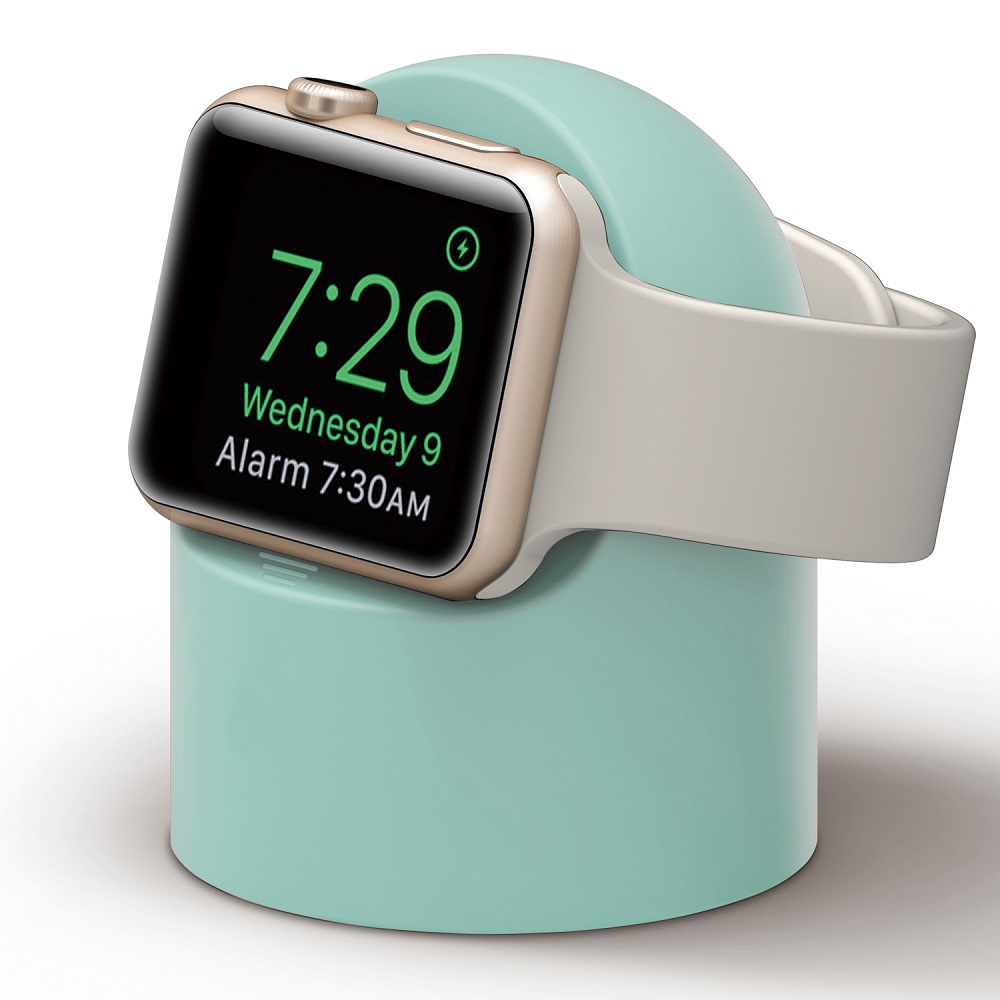 适用苹果手表充电器支架AppleWatch支架iwatch7代6/5/4/3/2/1/SE通用充电底座便携表托表架硅胶不伤表
