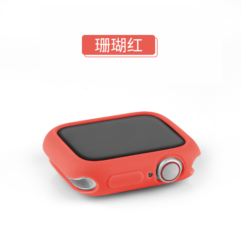 iwatch保护套苹果手表表壳apple表带watch44/42/40/38mm钢化膜硅胶一体全包硬壳417/6/5/4代通用se软壳配件45