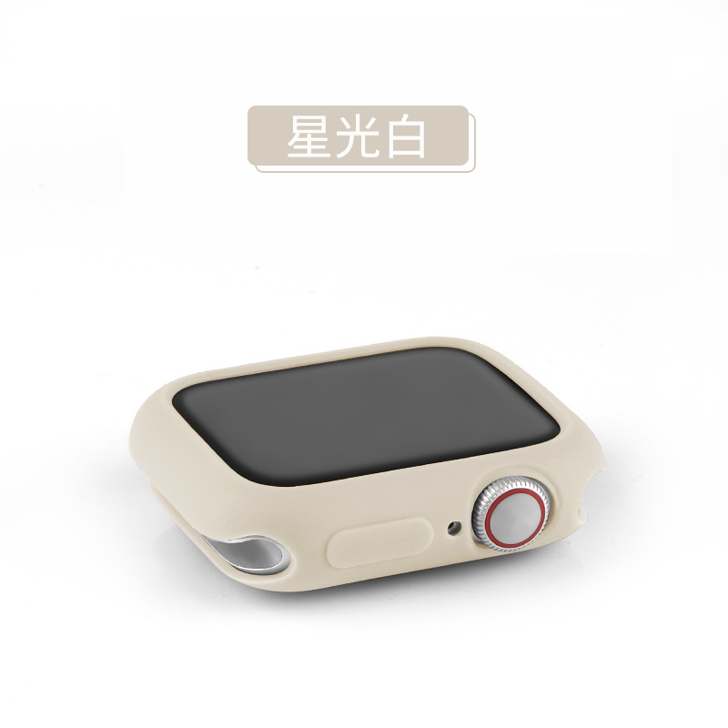 iwatch保护套苹果手表表壳apple表带watch44/42/40/38mm钢化膜硅胶一体全包硬壳417/6/5/4代通用se软壳配件45