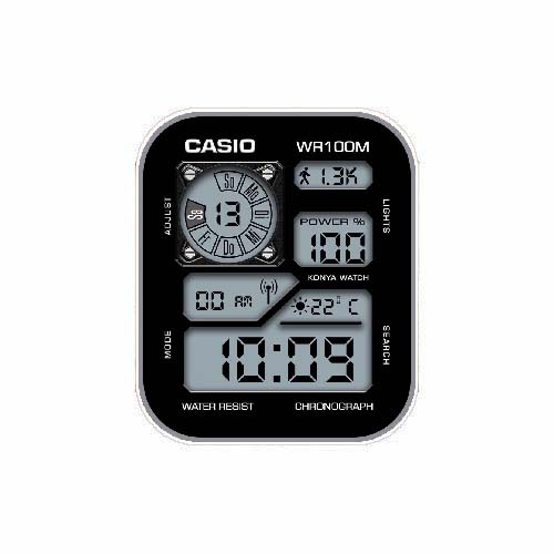 CASIO卡西欧数字运动表盘