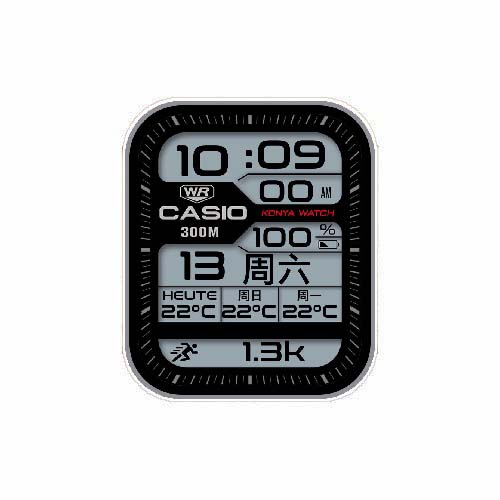 CASIO卡西欧数字运动黑色表盘