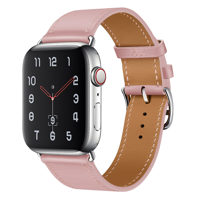 适用apple watch6表带苹果手表带S7软真皮潮iwatch2/3代女男iphone series潮新运动透气42/40/44/41mm