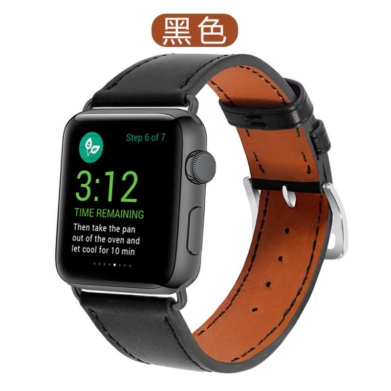 适用apple watch6表带苹果手表带S7软真皮潮iwatch2/3代女男iphone series潮新运动透气42/40/44/41mm