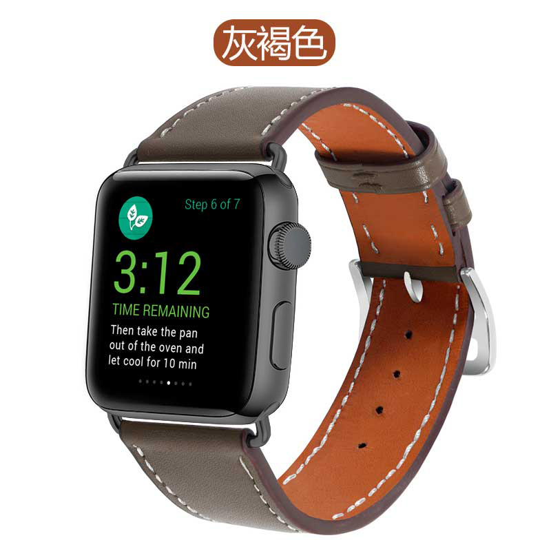 适用apple watch6表带苹果手表带S7软真皮潮iwatch2/3代女男iphone series潮新运动透气42/40/44/41mm