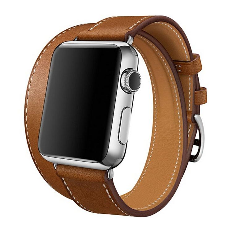 适用apple watch6表带苹果手表带S7软真皮潮iwatch2/3代女男iphone series潮新运动透气42/40/44/41mm