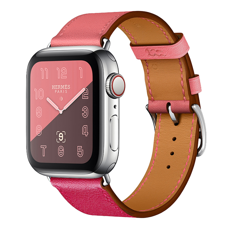 适用apple watch6表带苹果手表带S7软真皮潮iwatch2/3代女男iphone series潮新运动透气42/40/44/41mm