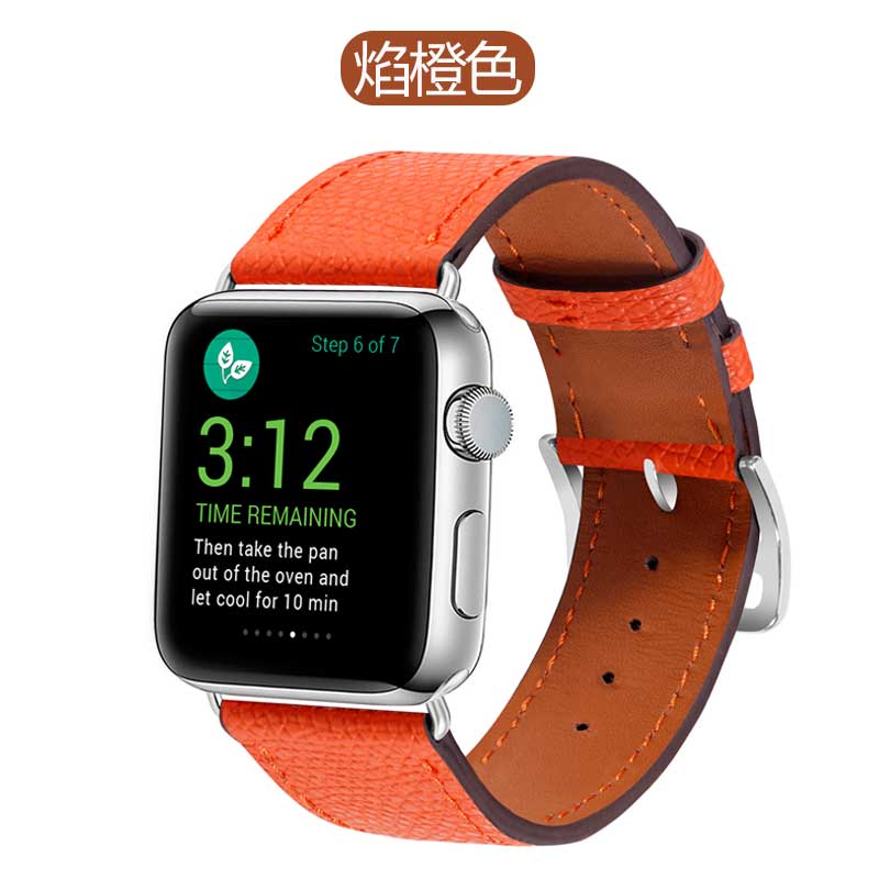 适用apple watch6表带苹果手表带S7软真皮潮iwatch2/3代女男iphone series潮新运动透气42/40/44/41mm