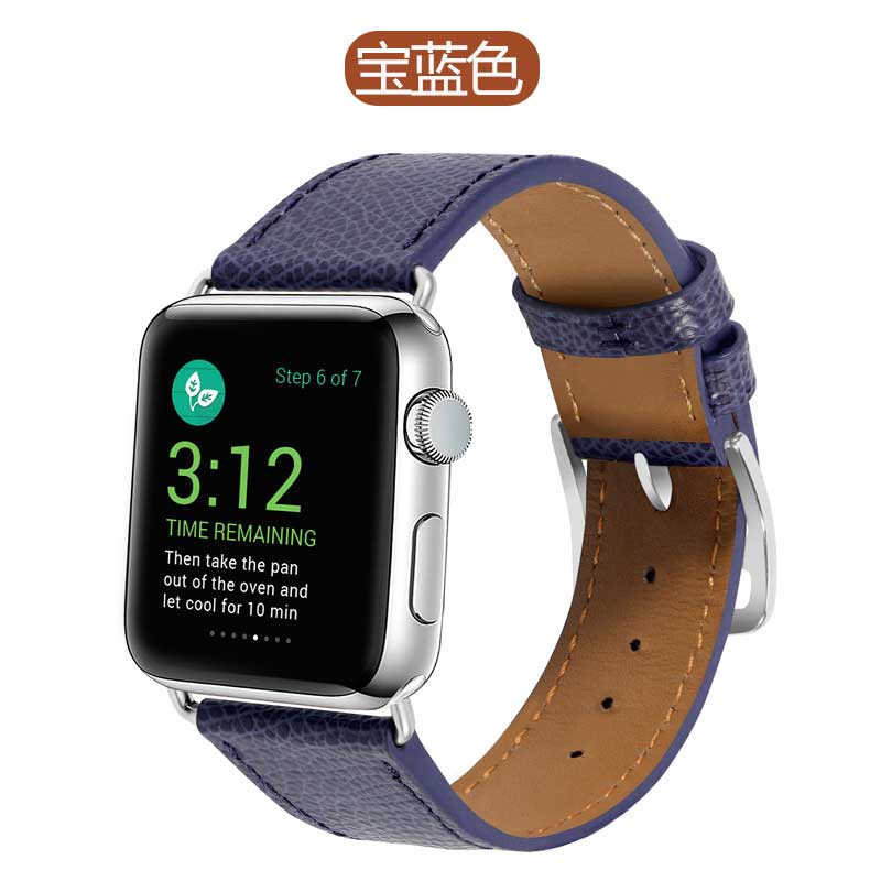 适用apple watch6表带苹果手表带S7软真皮潮iwatch2/3代女男iphone series潮新运动透气42/40/44/41mm