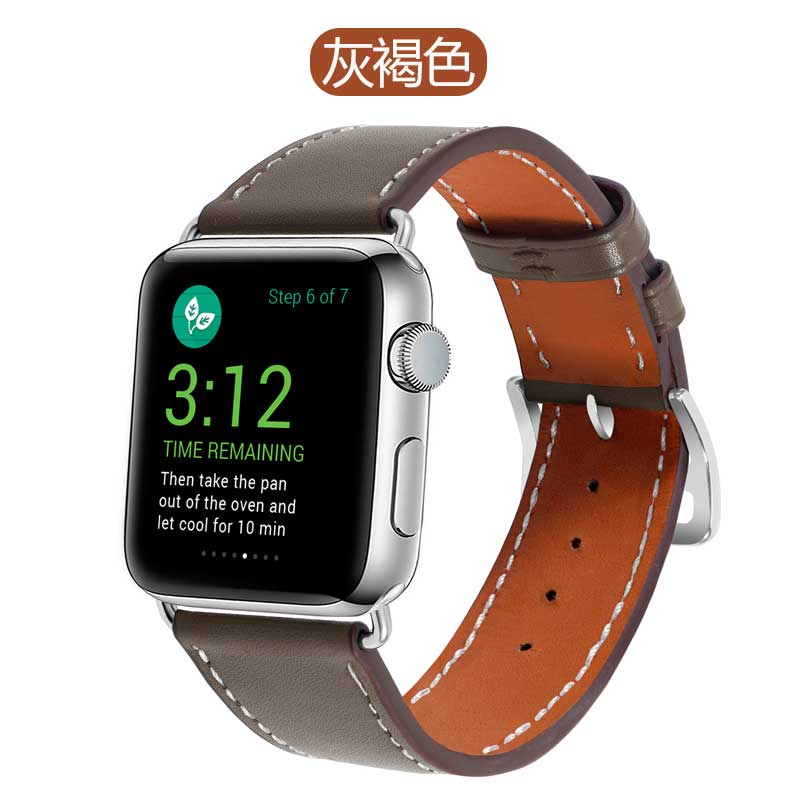 适用apple watch6表带苹果手表带S7软真皮潮iwatch2/3代女男iphone series潮新运动透气42/40/44/41mm