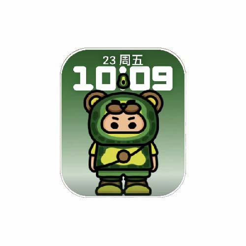 插画数字人像表盘