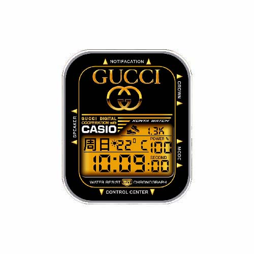 GUCCI古驰CASIO卡西欧数字运动天气表盘