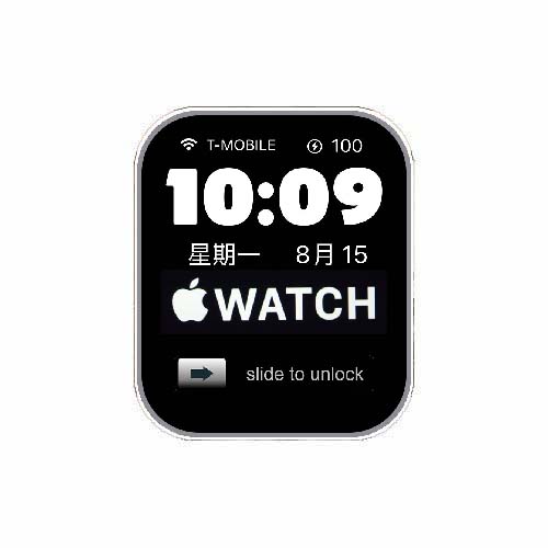 iPhone锁屏风格数字表盘