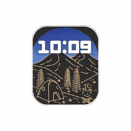 山峰数字人像表盘