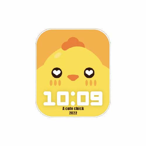 小黄鸡数字人像表盘