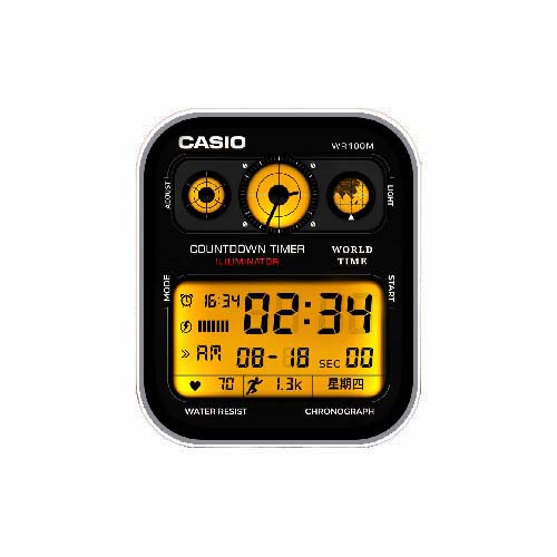 CASIO卡西欧数字运动表盘