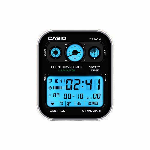 CASIO卡西欧数字运动表盘