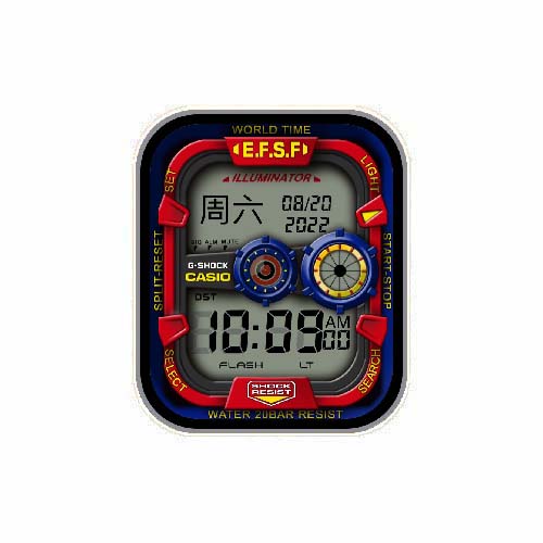 CASIO卡西欧数字运动表盘