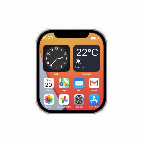 iPhone风格数字指针表盘
