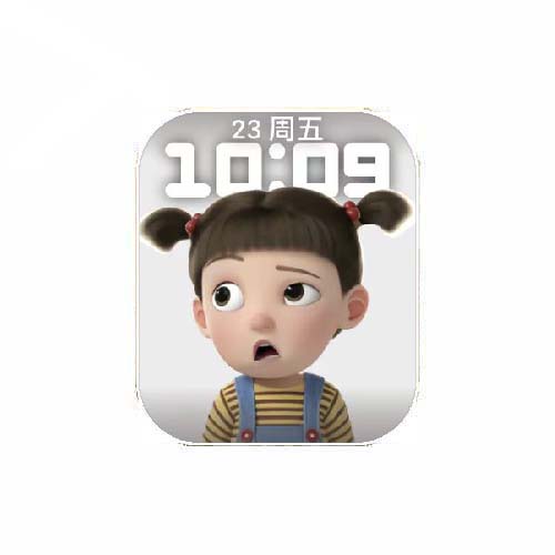可爱小女孩数字人像表盘