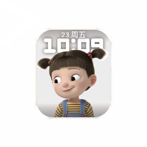 可爱小女孩数字人像表盘