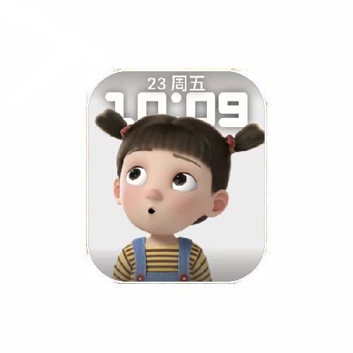 可爱小女孩数字人像表盘