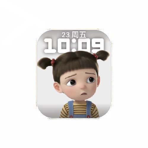 可爱小女孩数字人像表盘