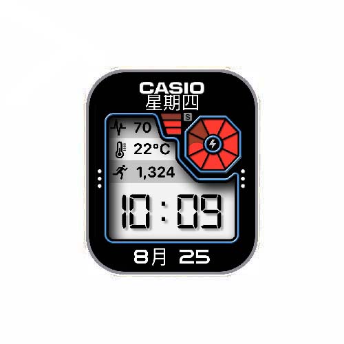 CASIO卡西欧数字运动表盘