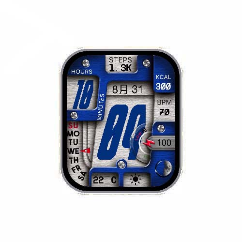 数字天气温度运动表盘