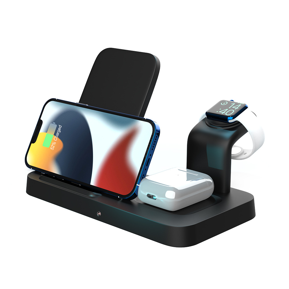 适用于苹果安卓手机无线充支架套装3合1充电版15w手表充