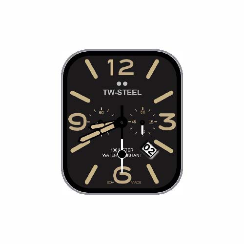 TW-STEEl数字指针黑色表盘