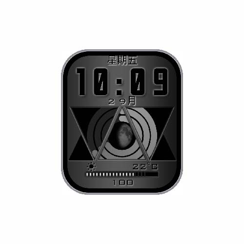 简约数字黑色表盘
