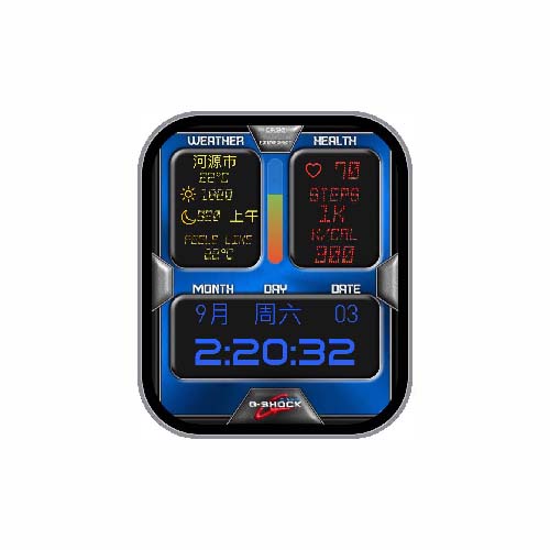 CASIO卡西欧数字天气运动表盘