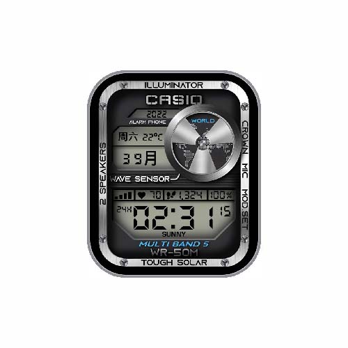 CASIO卡西欧数字运动表盘