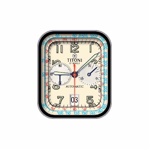 TITONI梅花数字指针表盘