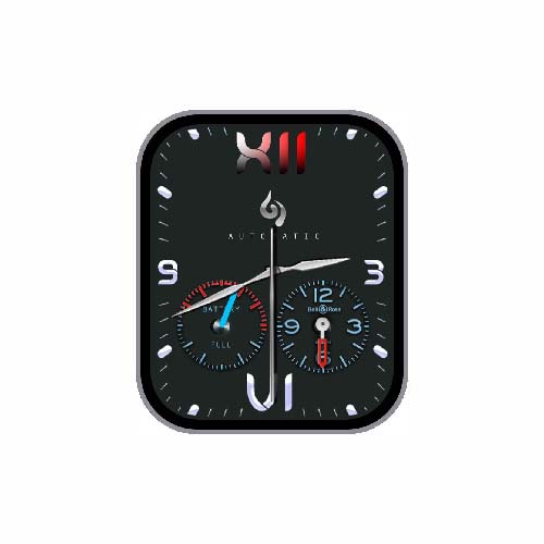 数字指针简约黑色表盘