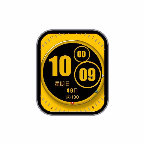 简约数字指针表盘