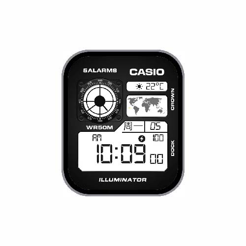 CASIO卡西欧数字温度运动表盘