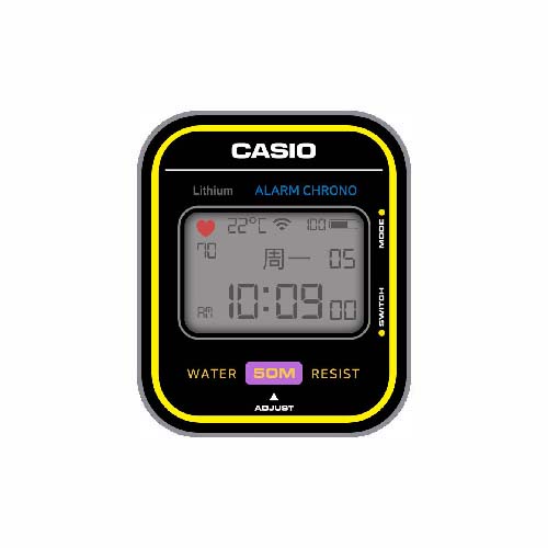 CASIO卡西欧数字心率运动表盘